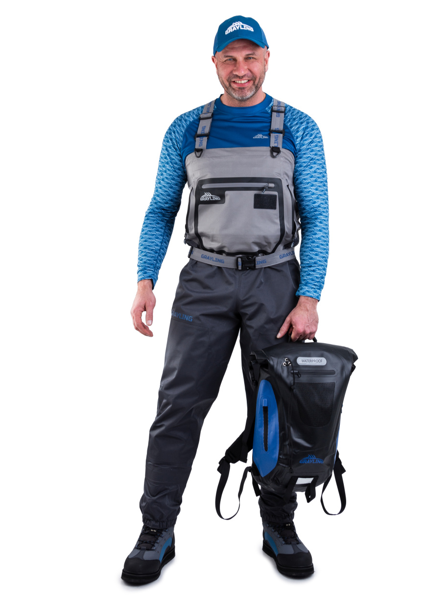 Таймень вейдерсы для рыбалки GRAYLING GRWF3-001, серый/т.серый